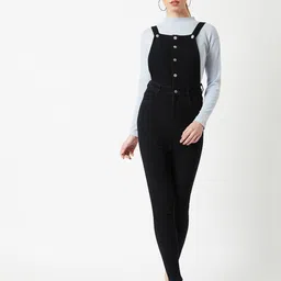 miss chase Women Black Dungaree image 4