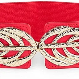 redhorns Women Casual, Evening, Formal, Party Red Artificial Leather, Fabric Belt-picture-11