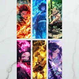 faztroo Demon Slayer 6 Vertical Posters Set (6x18 inches) | Anime Wall Art | Kimetsu no Yaiba Prints | Japanese Anime Decor for Bedroom, Living Room | Gift for Anime Lovers Fine Art Print-picture-11