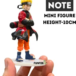 funfob Naruto Action Figure | Mini Size Height -10cm (Red Orange) image 2