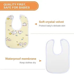 shree traders BIBS FOR 0 to 6 months BABY| Waterproof Spill Resistant Bibs | Soft cotton bib | image 2