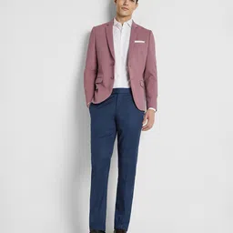 peter england Men Solid Single Breasted Formal Blazer image 5