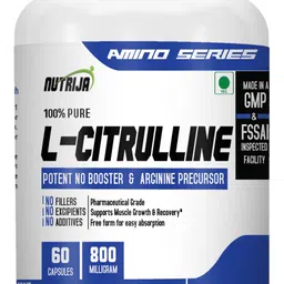 nutrija L-CITRULLINE 800MG | Boosts Nitric oxide & Promotes Muscle growth- 60 Capsules-picture-17