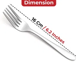 hazel Durable, Polished Table Forks for Dining & Kitchen Use, 16 cm Stainless Steel Cutlery Set image 3