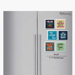 gifteeng Motivational Fridge Magnets | Set of 6, 4x4 Inch | Inspirational Messages Fridge Magnet Pack of 6 image 3