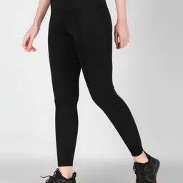 nexstep Solid Women Black Tights image 1