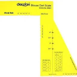 pmw Three Dart Scale for Front side Blouse Measurement Ruler-picture-15