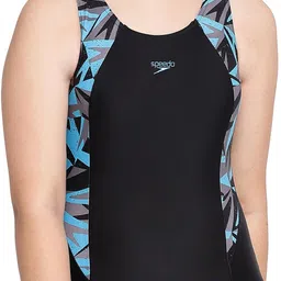 speedo Endurance 10 Hyperboom Splice Muscleback One Piece Printed Women Swim-dress Black Swimsuit-picture-36
