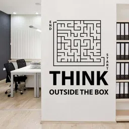 snappyvinyl 70 cm Think Outside The Box Wall Self Adhesive Sticker-picture-44