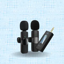 clairbell K35 3.5mm Aux Dual Receivers With Wireless Collar Mic For YouTube & VlogingI4 Microphone-picture-25