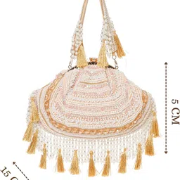 anekaant Party Peach Clutch image 4