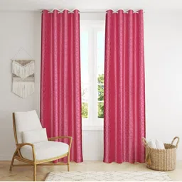 urban arts 274 cm (9 ft) Long Door Polyester Room Darkening Curtain (Pack Of 2)-picture-24