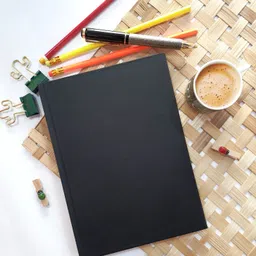 tortuga Hardbound notebook A5 (6 x 8''), 120 gsm , Diary ,sketchbook, journal, ( BLACK) A5 Notebook UNRULED 152 Pages image 2