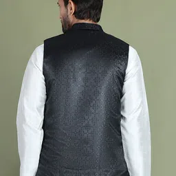 anouk Men Woven Design Nehru Jacket image 2