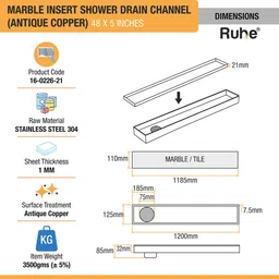 ruhe Floor Stainless Steel Push Down Strainer image 2