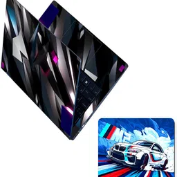 Flipkart SmartBuy Combo of Full Body Laptop Skin and Mouse Pad - Shattered Reflections No Residue Removable Self Adhesive Vinyl Reusable Laptop Skin Compatible for 15.6 inch-picture-36