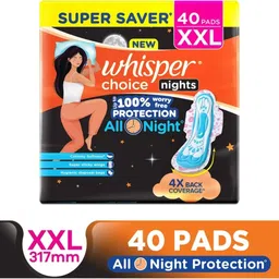 Choice Night 317 mm XXL 40 ( Pack of 1 ) Sanitary Pad-image-0