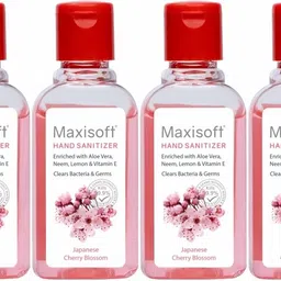 maxisoft Sanitizer (Cherry Blossom) | Aloe & Neem | Paraben Free Hand Sanitizer-picture-26