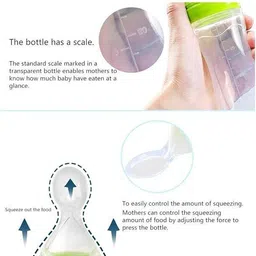 chicbunny 90ML Newborn Baby Feeding Bottle & Rattle Massaging Silicone Soothers Feeder image 2