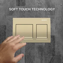 geberit Flush Plate | Brass | 115.045.QE.3 | Compatible with Concealed Cistern | Flush Tank Lever image 5