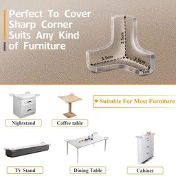 jyonil Silicone Corner Protector T Shape Transparent Edge Guards image 4