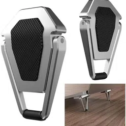 SOJUBA 2Pcs Non-Slip Base Desk Table Riser Holder Portable Lightweight Laptop Stand Portable Invisible Laptop Riser Stand Mini Cooling Pad Laptop Desk Holder Aluminium Floor and Desk Stand Rotatable Laptop Stand Compatible with Universal Laptops-picture-44