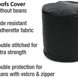 threadvibeliving Medium Pouffe Bean Bag Cover(Without Beans) image 4