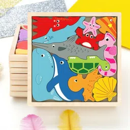 vhd Sea Animal Wooden Jigsaw Puzzle for Kids – Educational Toy Q6-picture-13