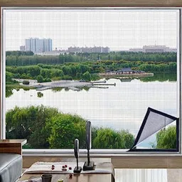 autarky Fiberglass Mosquito Net Pre Stitched with Fastener Tape 90 cm X 180 Cm Insect Net image 2