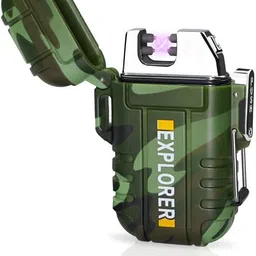 Orisys ™ Dual Arc Lighter Rechargeable Plasma Arc Electronic Electric Lighter Green-Military Cigarette Lighter-picture-21