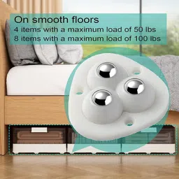 dalessa Self Adhesive Caster Wheels Universal Wheels At The Bottom Of The Box Appliance Furniture Caster image 3