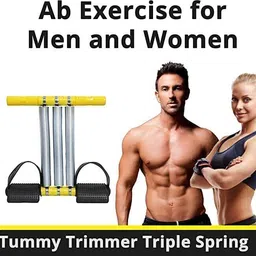 atevon Triple Spring Tummy Trimmer Abs Exerciser Body Toner Fat Buster Home Gym Ab Exerciser image 3