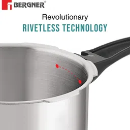 BE Bergner Essentials Tripro Triply Stainless Steel Outer Lid 3 L Induction Bottom Pressure Cooker image 3