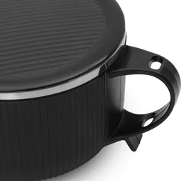 jaypee plus Steel Soup Bowl Ribtok Meal Soup Bowl with Lid & Spoon for Travel and office image 3