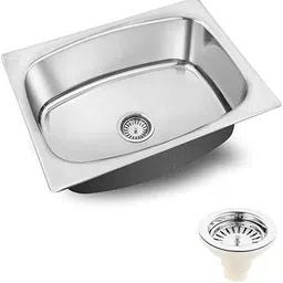 rakrish 16 × 18 × 8 kitchen sink Matte Finish 1.5 mm 302 grade with waste pipe 16 × 18 × 8 kitchen sink Matte Finish 1.5 mm 302 grade with waste pipe Vessel Sink-picture-16