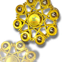 shivsoft Mettalic 8 Goli Big Size Golden Fidget Puzzle Ball Bearing Spinner image 2