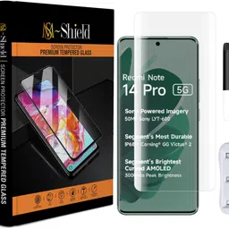 MS-Shield Tempered Glass Guard for Redmi Note 14 Pro 5G, Borderless UV Glass Protection-picture-10