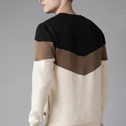 roadster Men Full Sleeve Color Block Sweatshirt image 4
