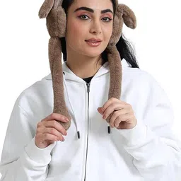 arj hub Cute Plush Bunny Ear Muffs for Girls | Soft & Warm Winter Ear Covers Ear Muff image 5