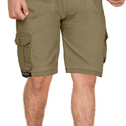 vasudi Solid Men Black Cargo Shorts-picture-13