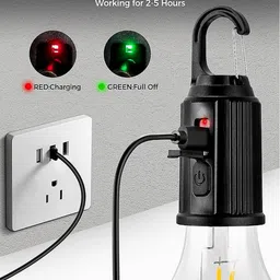 frony Pack of 2: Rechargeable LED Camping Lanterns for Emergencies & Outdoor v19 5 hrs Bulb Emergency Light image 4