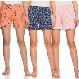 rck rockers Pack of 3 Self Design Women Multicolor Casual Shorts image 5