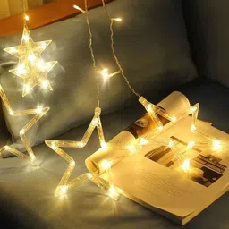 wbd 102 LEDs 3 m Yellow Flickering Star Rice Lights image 2