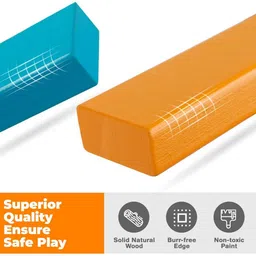 wembley Wooden Blocks Stacking & Balancing Tower Games for Kids Learning Game (54 Pcs) image 4