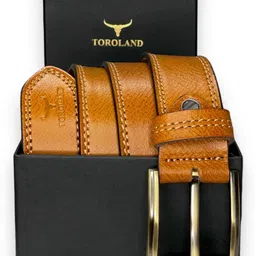 toroland Men Casual Tan Genuine Leather Belt-picture-15