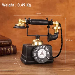 European Retro Telephone Decorative Showpiece - 16 cm-image-90