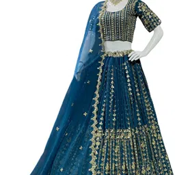 nidhifashion Self Design Semi Stitched Lehenga Choli-picture-22