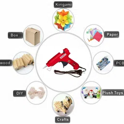 poneyw Electric 20W Mini Hot Glue Gun Hot Melt Decoration Work With 12 Standard Temperature Corded Glue Gun image 4