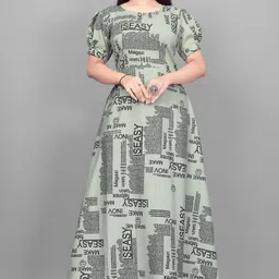 rosasignora Women Maxi Green Knee Length Dress image 4