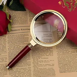 clearo Golden 80mm 4X Handheld Magnifier – High-Power Study Lens for Kids & Students 4X Hand-held Magnifying High Power image 1